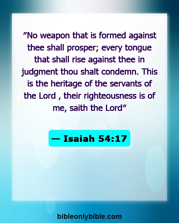 Bible Verses About Enemies Defeated (Isaiah 54:17)