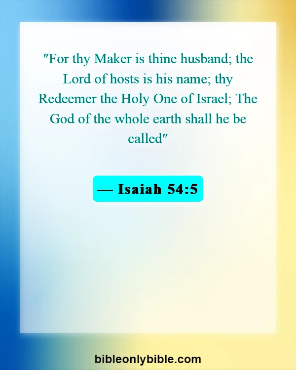 Bible Verses About Husband And Wife Reunited In Heaven (Isaiah 54:5)
