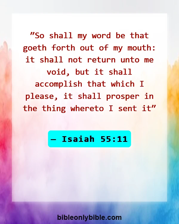 Bible Verses About Living God (Isaiah 55:11)