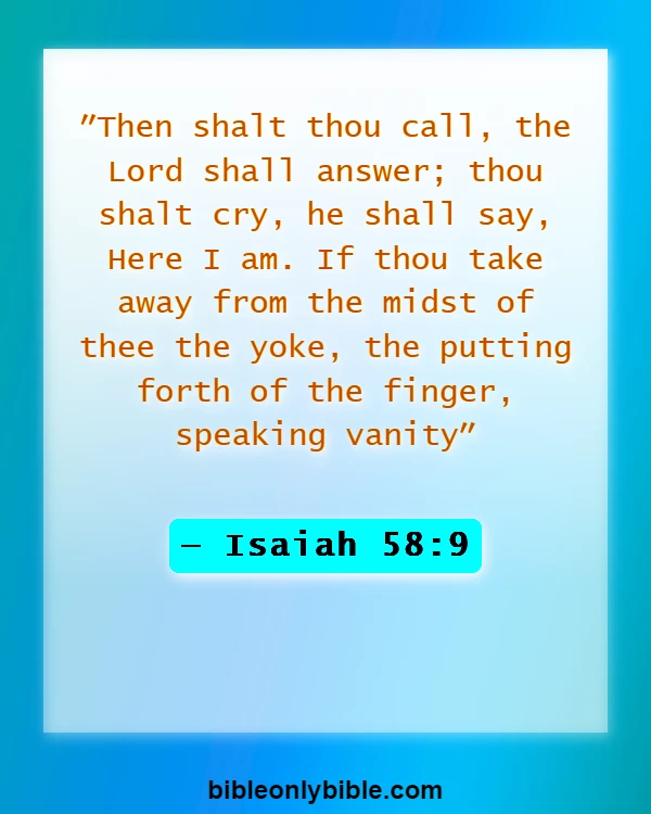 Bible Verses About Calling Out To God (Isaiah 58:9)