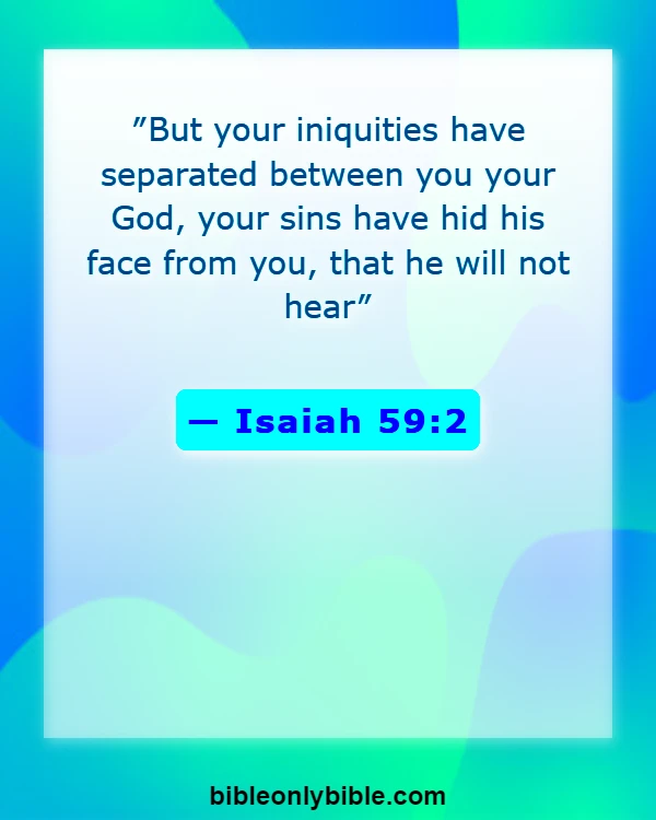 Bible Verses About Disrespecting God (Isaiah 59:2)