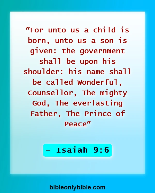 Bible Verses About Peace And War (Isaiah 9:6)