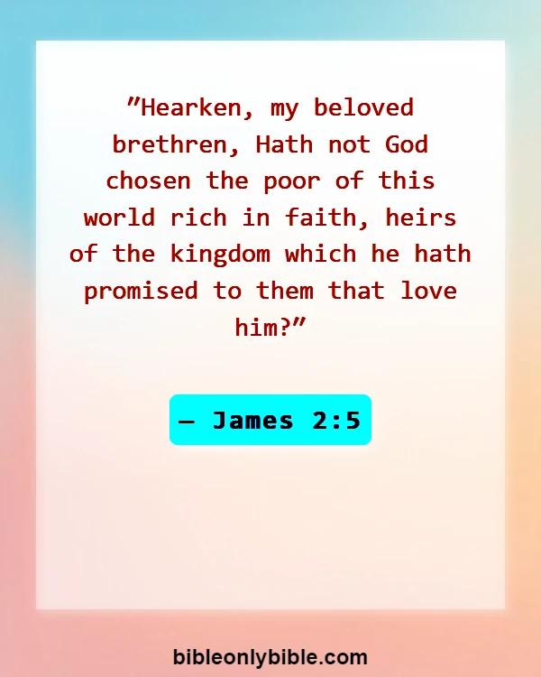 Bible Verses About Material Things (James 2:5)