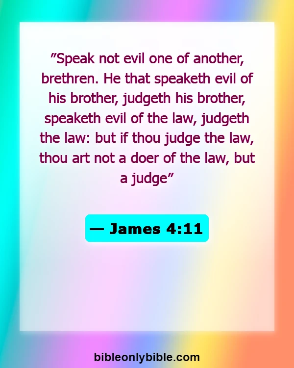 Bible Verses About Speaking Against Pastors (James 4:11)