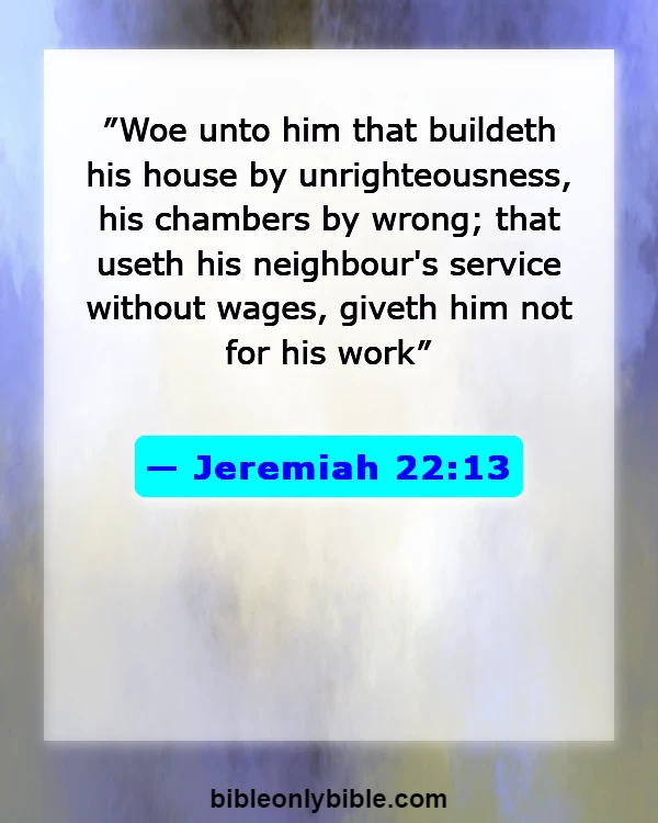 Bible Verses About Fraud (Jeremiah 22:13)