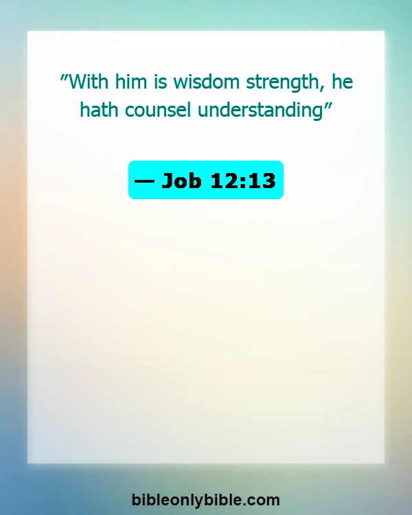 Bible Verses About When You Feel Dumb (Job 12:13)