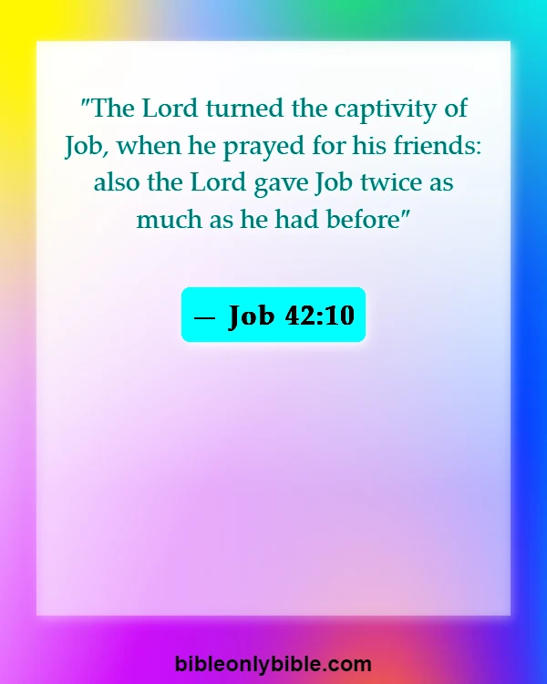 Bible Verses About Hardships And Problems (Job 42:10)