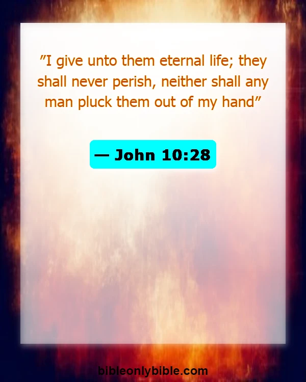 Bible Verses About God Saving Us From Hell (John 10:28)