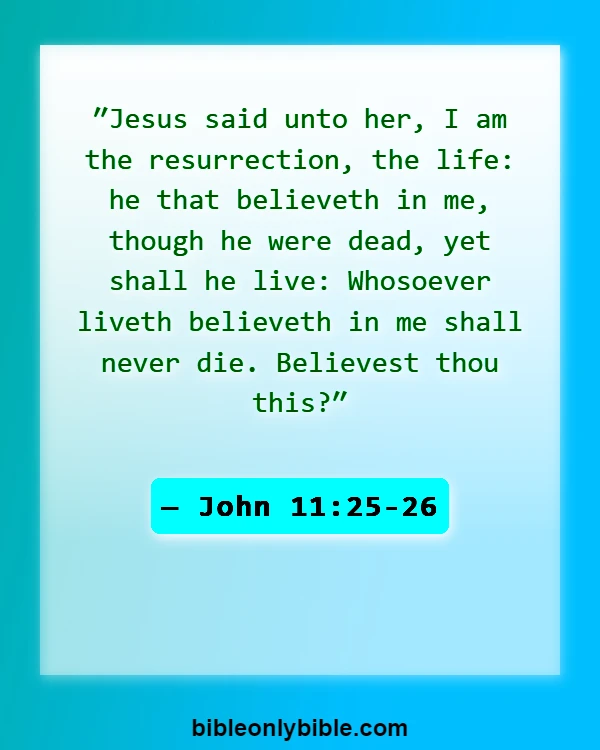 Bible Verses About Celebrating Life After Death (John 11:25-26)