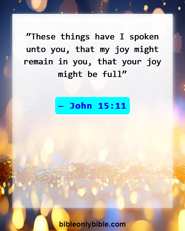 Bible Verses About Excitement (John 15:11)