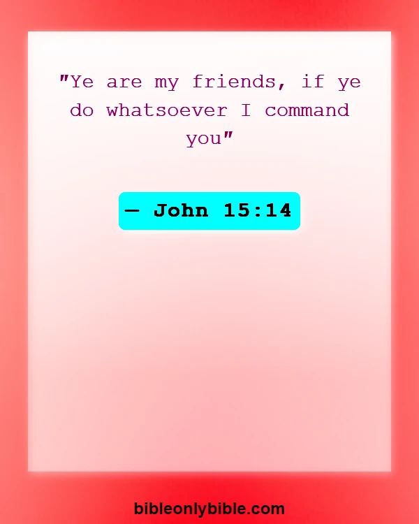 Bible Verses About Friendship With Jesus (John 15:14)