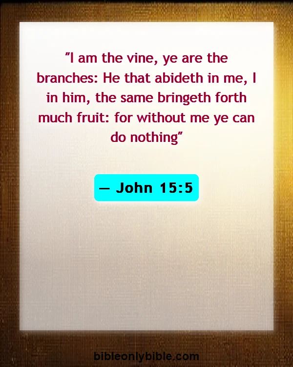 Bible Verses About Dwelling In The Presence Of God (John 15:5)
