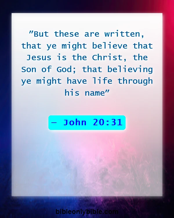 Bible Verses About Confirmations (John 20:31)