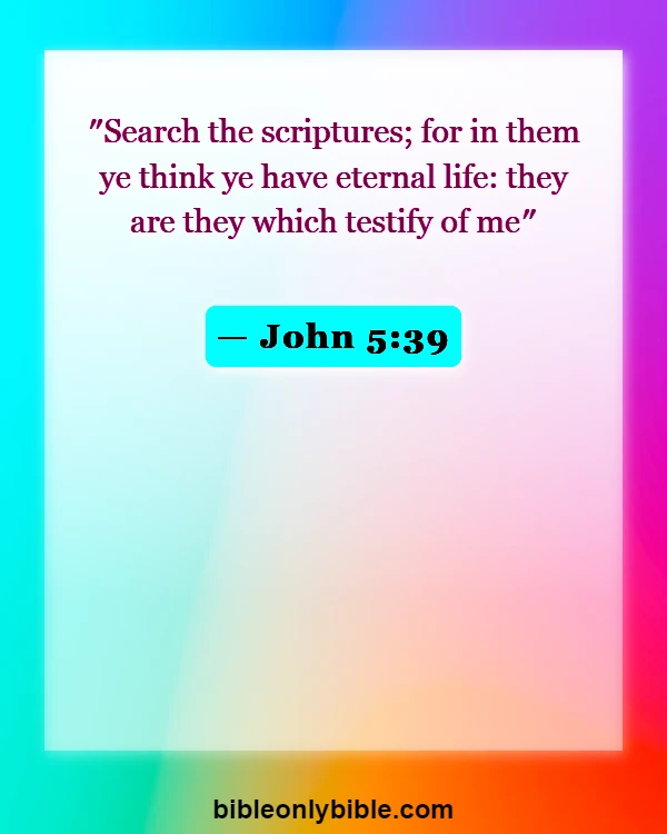Bible Verses About Friendship With God (John 5:39)