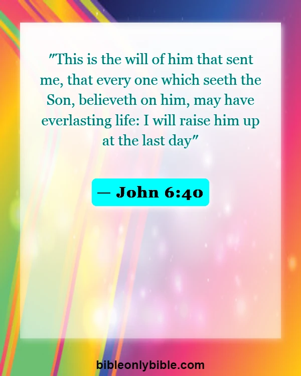 Bible Verses About For Eternal Life (John 6:40)