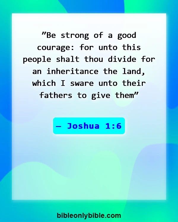 Bible Verses About Adventure (Joshua 1:6)