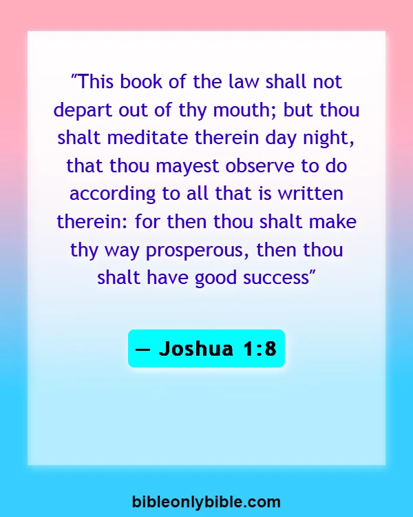 Bible Verses About Be A Warrior Not A Worrier (Joshua 1:8)