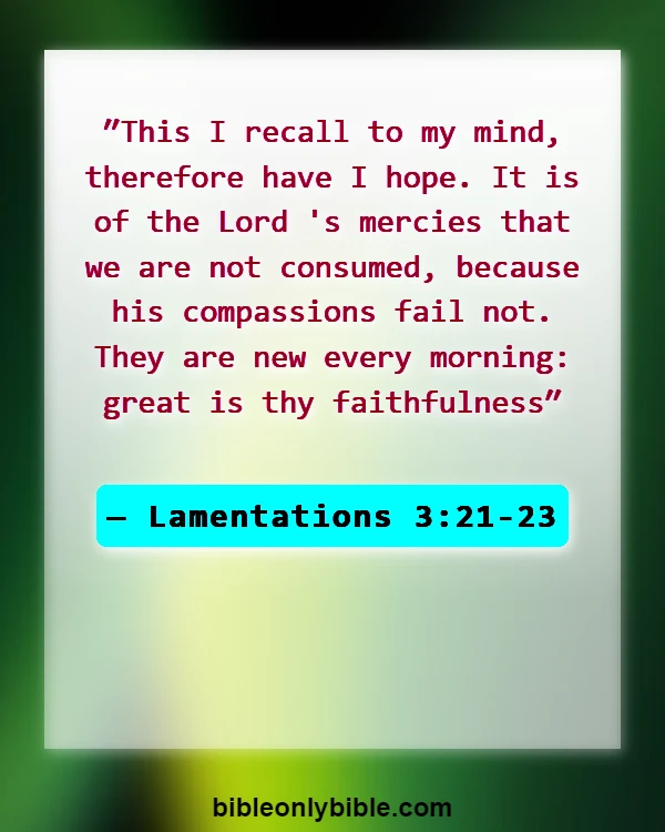 Encouraging Bible Scriptures When Going Through Trials (Lamentations 3:21-23)