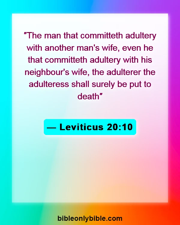 Bible Verses About Cheating Wife (Leviticus 20:10)