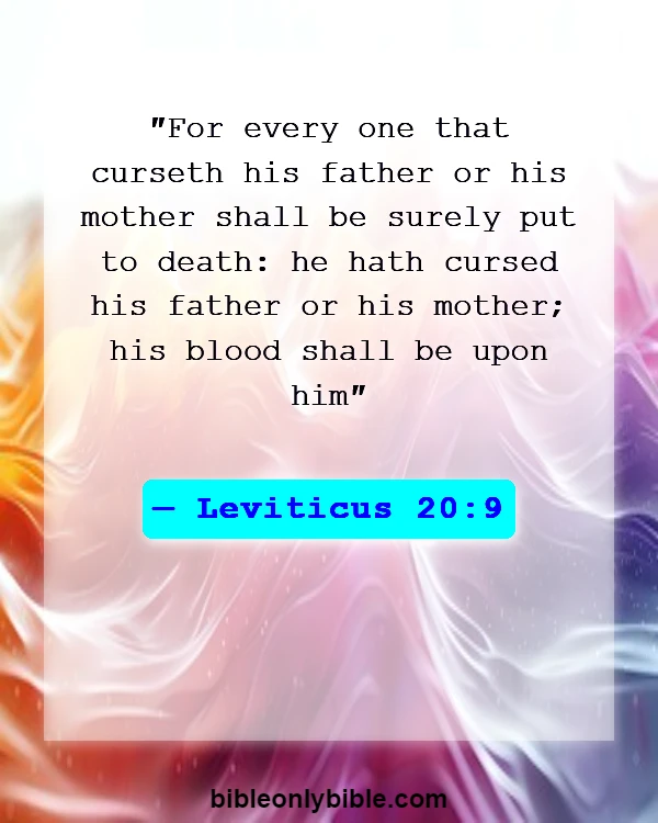 Bible Verses About Disrespecting Your Mother (Leviticus 20:9)
