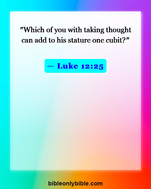 Bible Verses About Anxiety (Luke 12:25)