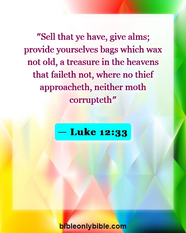Bible Verses About Material Things (Luke 12:33)