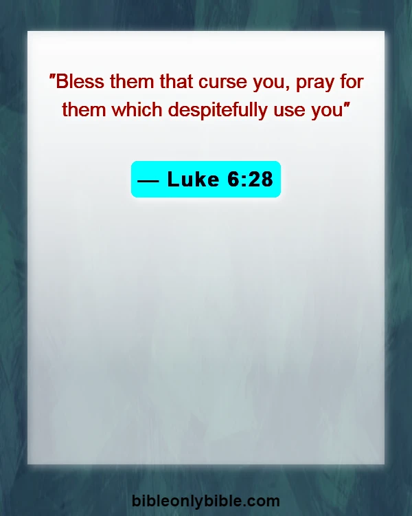 Bible Verses About Bless Those Who Persecute You (Luke 6:28)