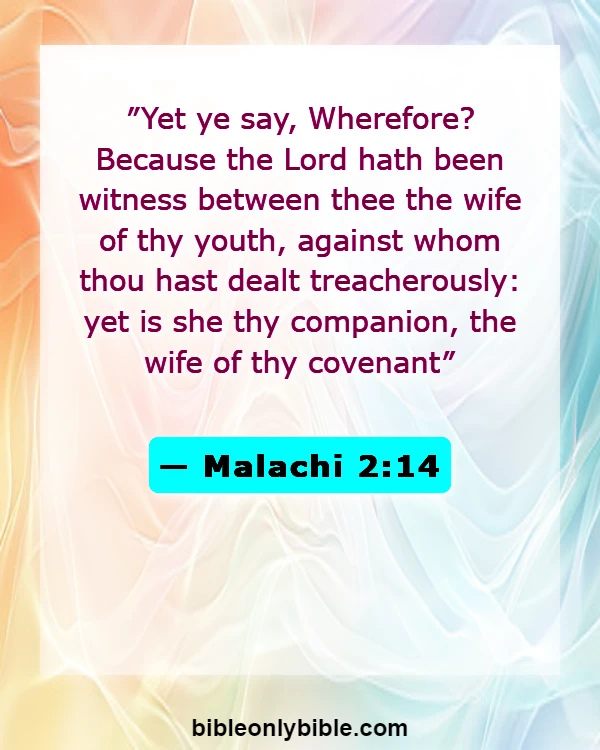 Bible Verses About Cheating Wife (Malachi 2:14)