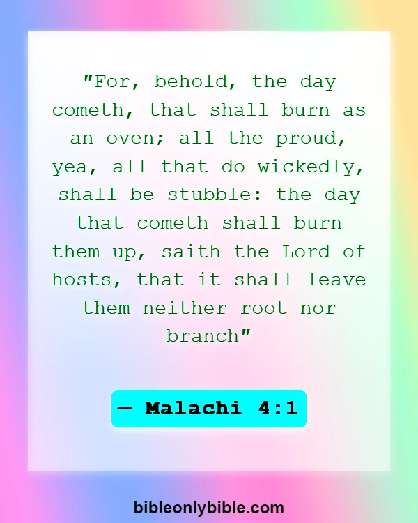 Bible Verses About Hell Being Eternal (Malachi 4:1)