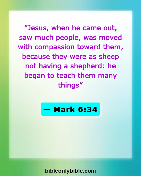 Bible Verses About Compassion (Mark 6:34)