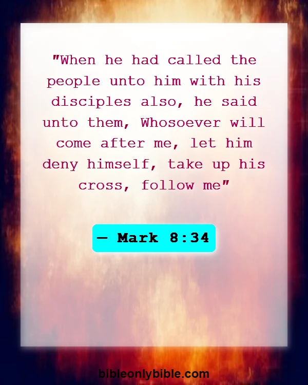 Bible Verses About Cross (Mark 8:34)