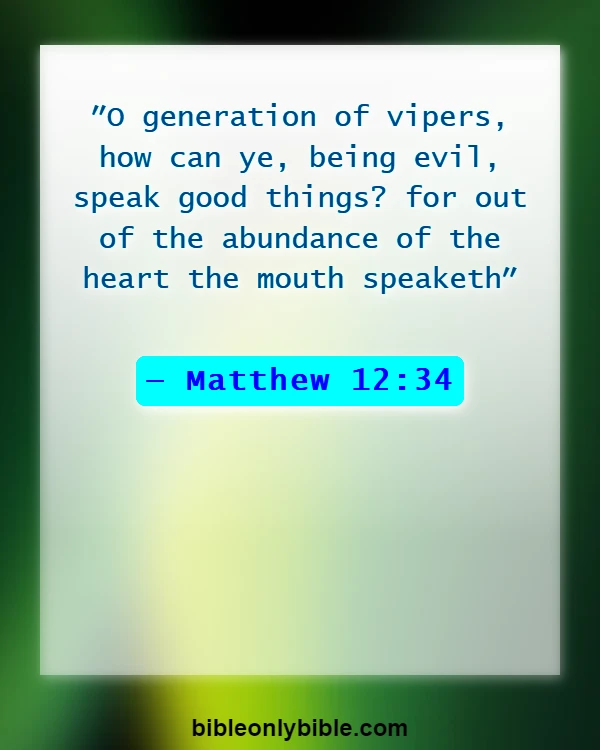Bible Verses About Bad Language (Matthew 12:34)