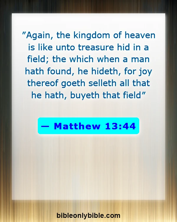 Bible Verses About Material Things (Matthew 13:44)