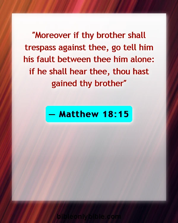 Bible Verses About Speaking Against Pastors (Matthew 18:15)