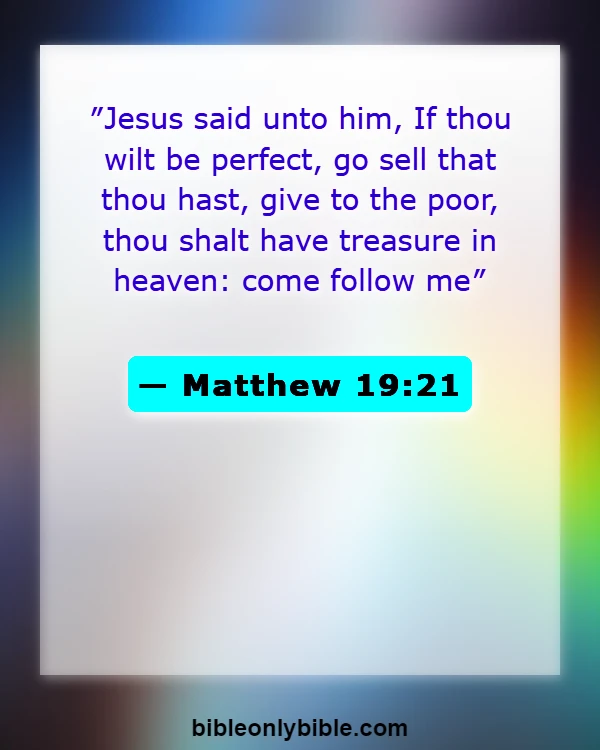 Bible Verses About Material Things (Matthew 19:21)