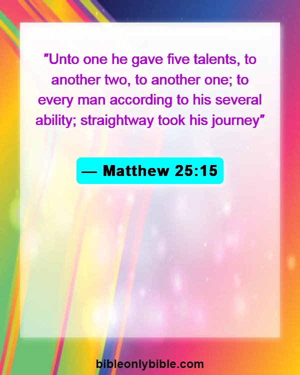 Bible Verses About Career Success (Matthew 25:15)
