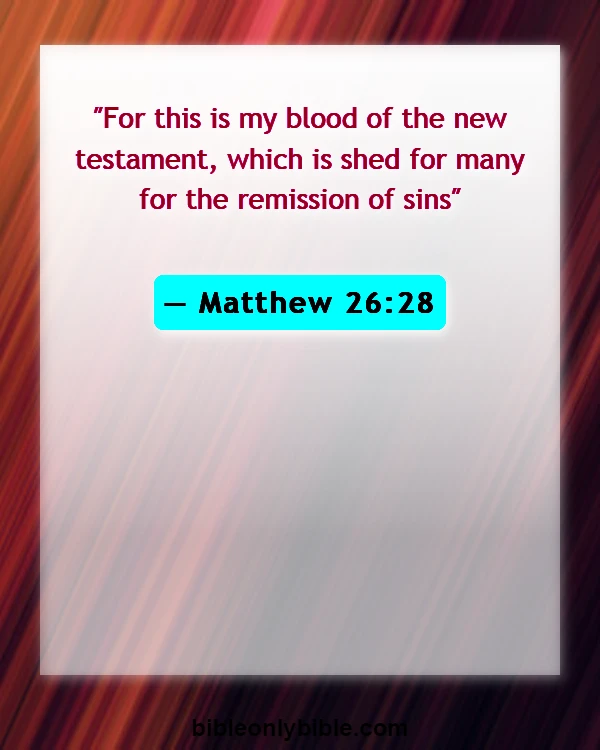 Bible Verses About Only God Can Forgive Sins (Matthew 26:28)