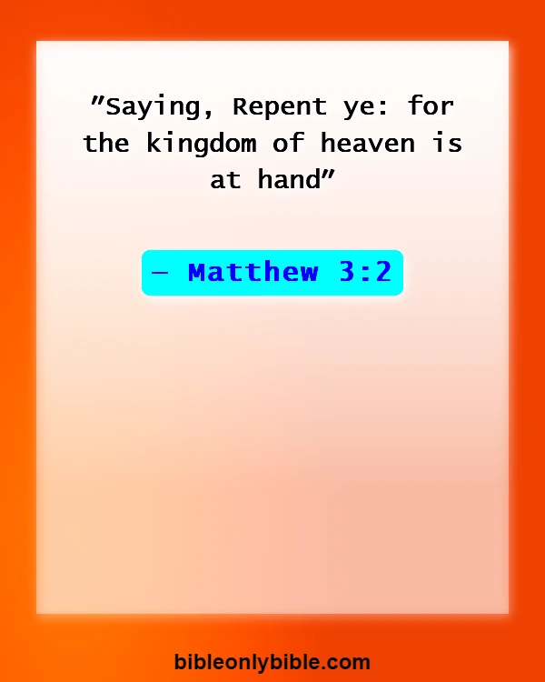 Bible Verses About Confessing Sins (Matthew 3:2)