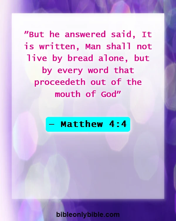 Bible Verses About Spiritual Training (Matthew 4:4)
