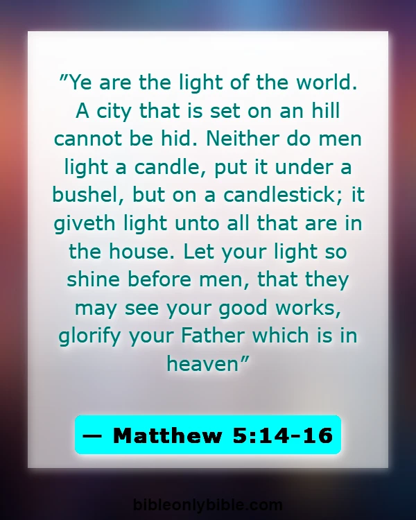 Bible Verses About Missions And Evangelism (Matthew 5:14-16)