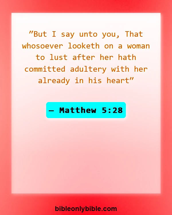 Bible Verses About Cheating And Lying (Matthew 5:28)