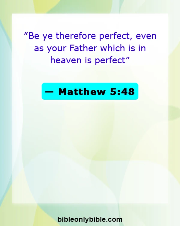 Bible Verses About Pursue Holiness (Matthew 5:48)