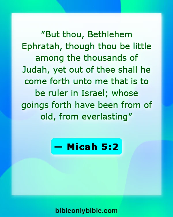 Bible Verses About God Saving Us From Hell (Micah 5:2)