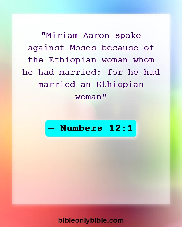 Bible Verses About Mixing Races (Numbers 12:1)