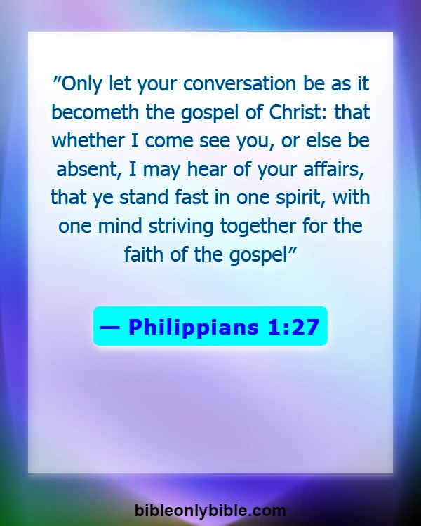 Bible Verses About Consistency (Philippians 1:27)