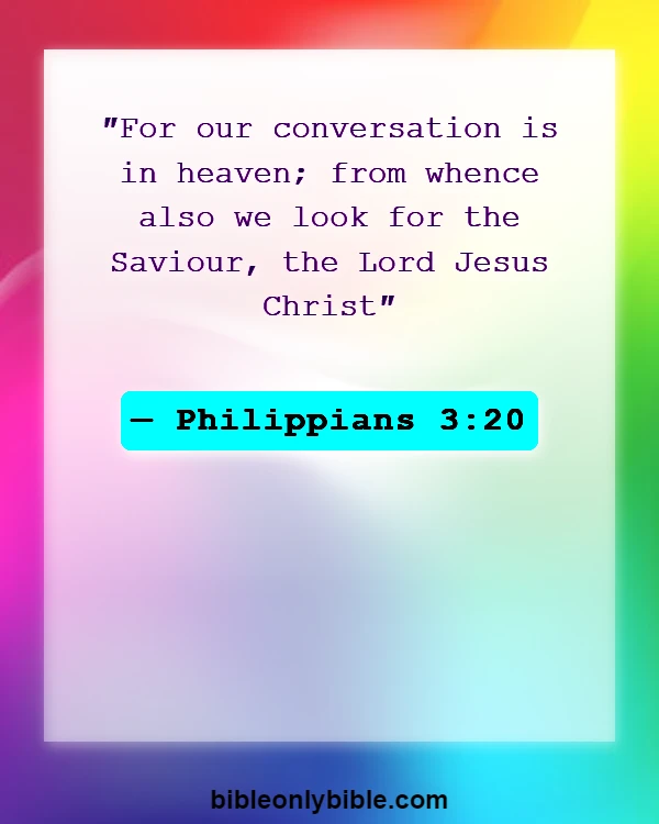 Bible Verses About Set Apart From The World (Philippians 3:20)
