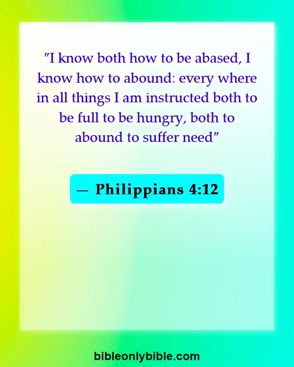 Bible Verses About Material Things (Philippians 4:12)
