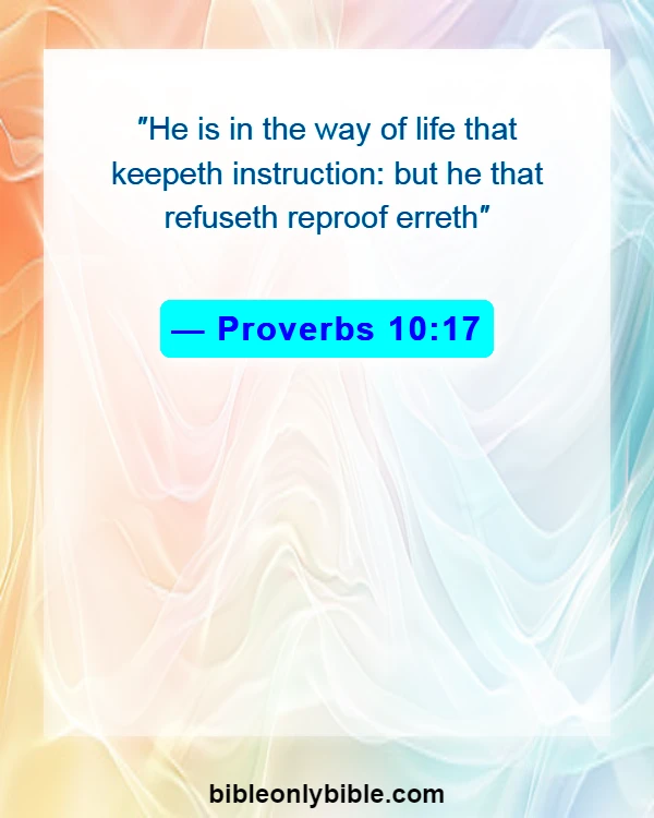 Bible Verses About Discipline Life (Proverbs 10:17)