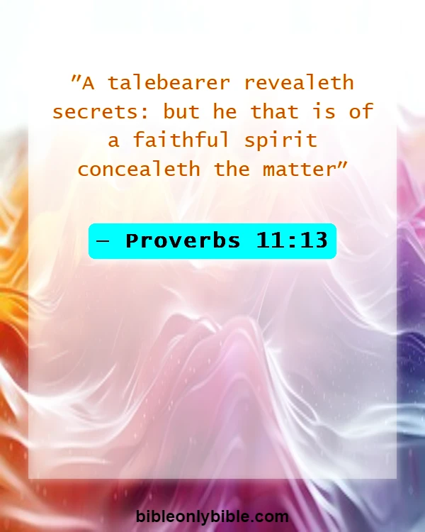 Bible Verses About Disrespecting Others (Proverbs 11:13)