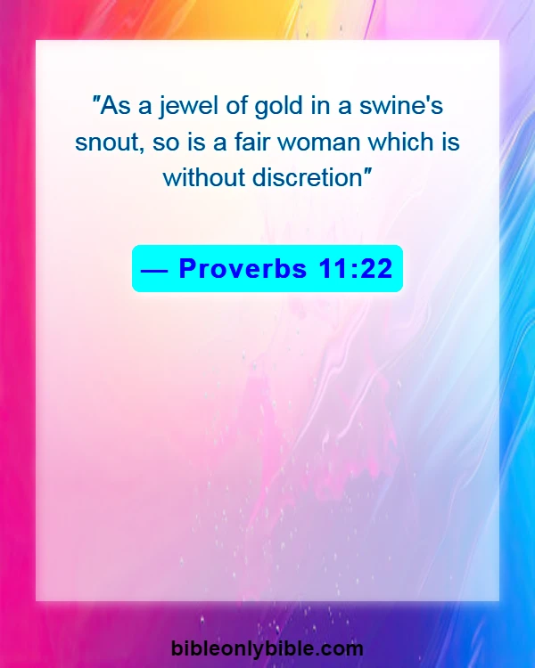 Bible Verses About Exposing Your Body (Proverbs 11:22)